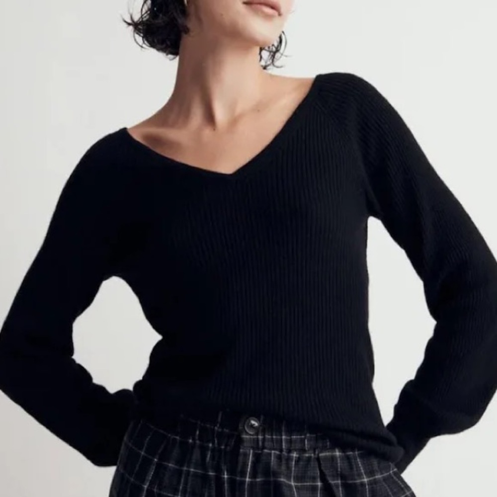 Madewell Linwood Pullover Ribbed Sweater